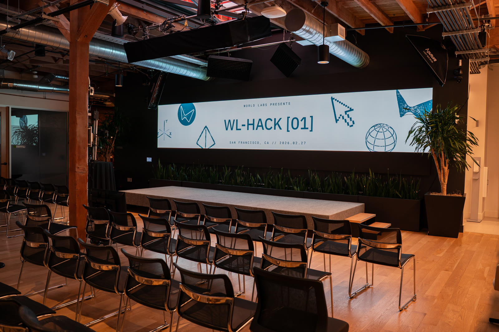 The World Labs hackathon stage